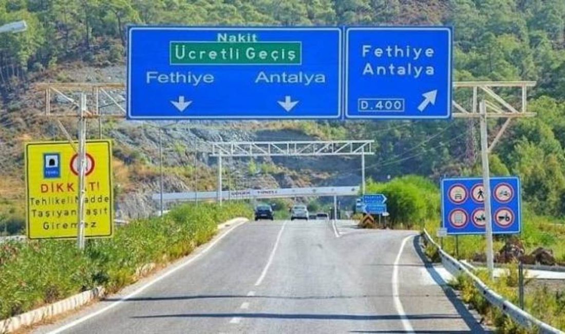 Muğla Göcek Tüneli geçiş ücretlerine 2024 yılında üçüncü kez zam