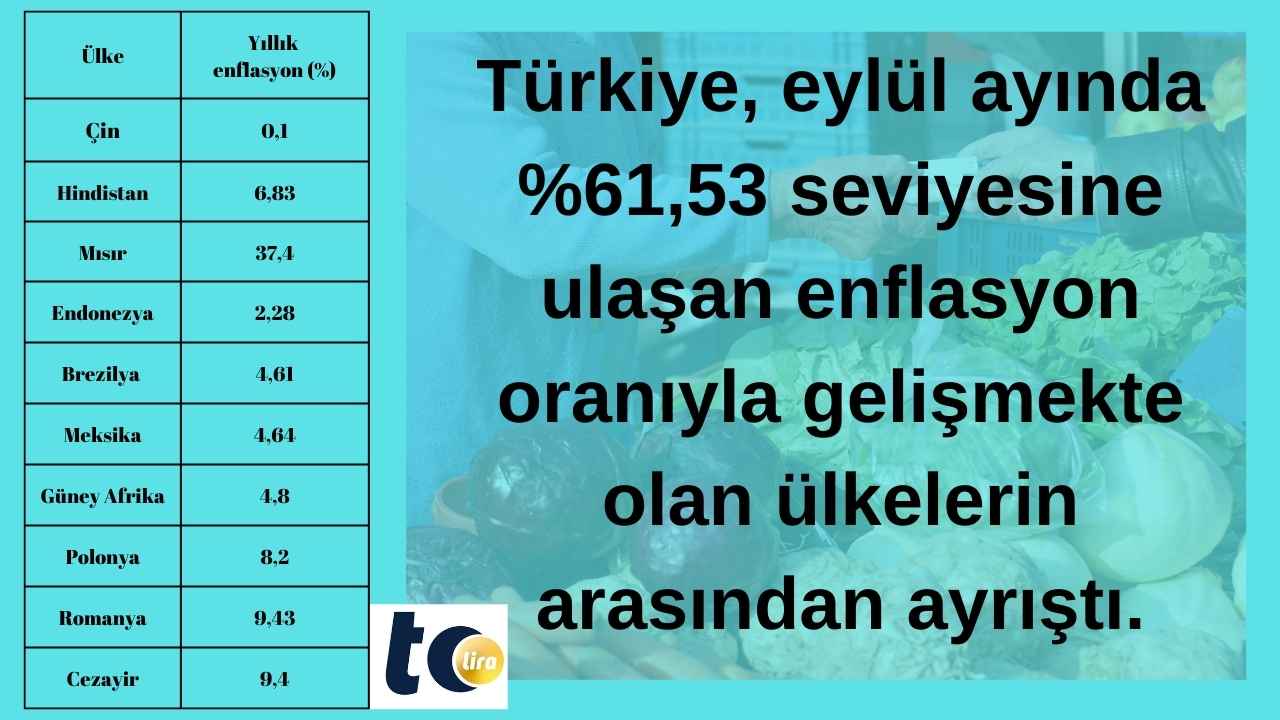 Polonya, Güney Afrika, Hindistan gibi gelişmekte olan ülkelerin enflasyonu Türkiye’nin