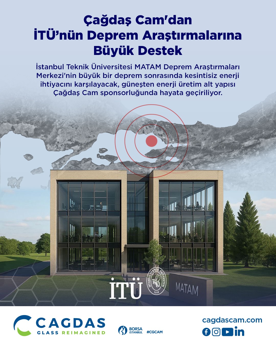 Çağdaş Cam'dan İTÜ'nün deprem araştırmalarına destek