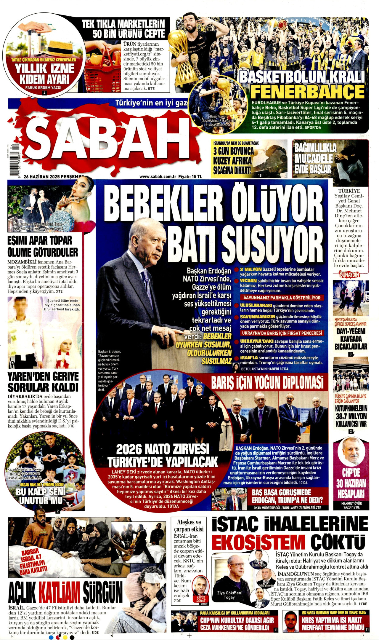 Gazeteler manşetine hangi haberleri taşıdı? İşte 26 Haziran Perşembe gazete manşetleri