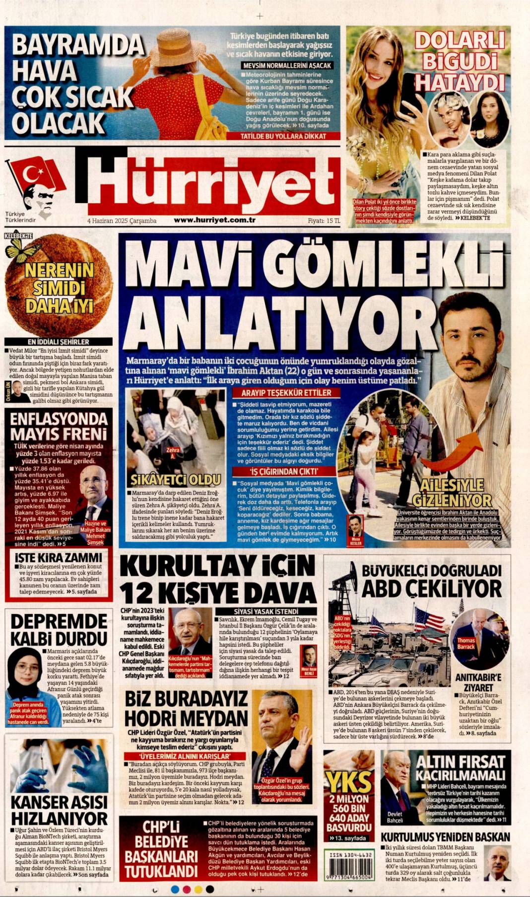 Gazeteler manşetine hangi haberleri taşıdı? İşte 4 Haziran 2025'in gazete manşetleri