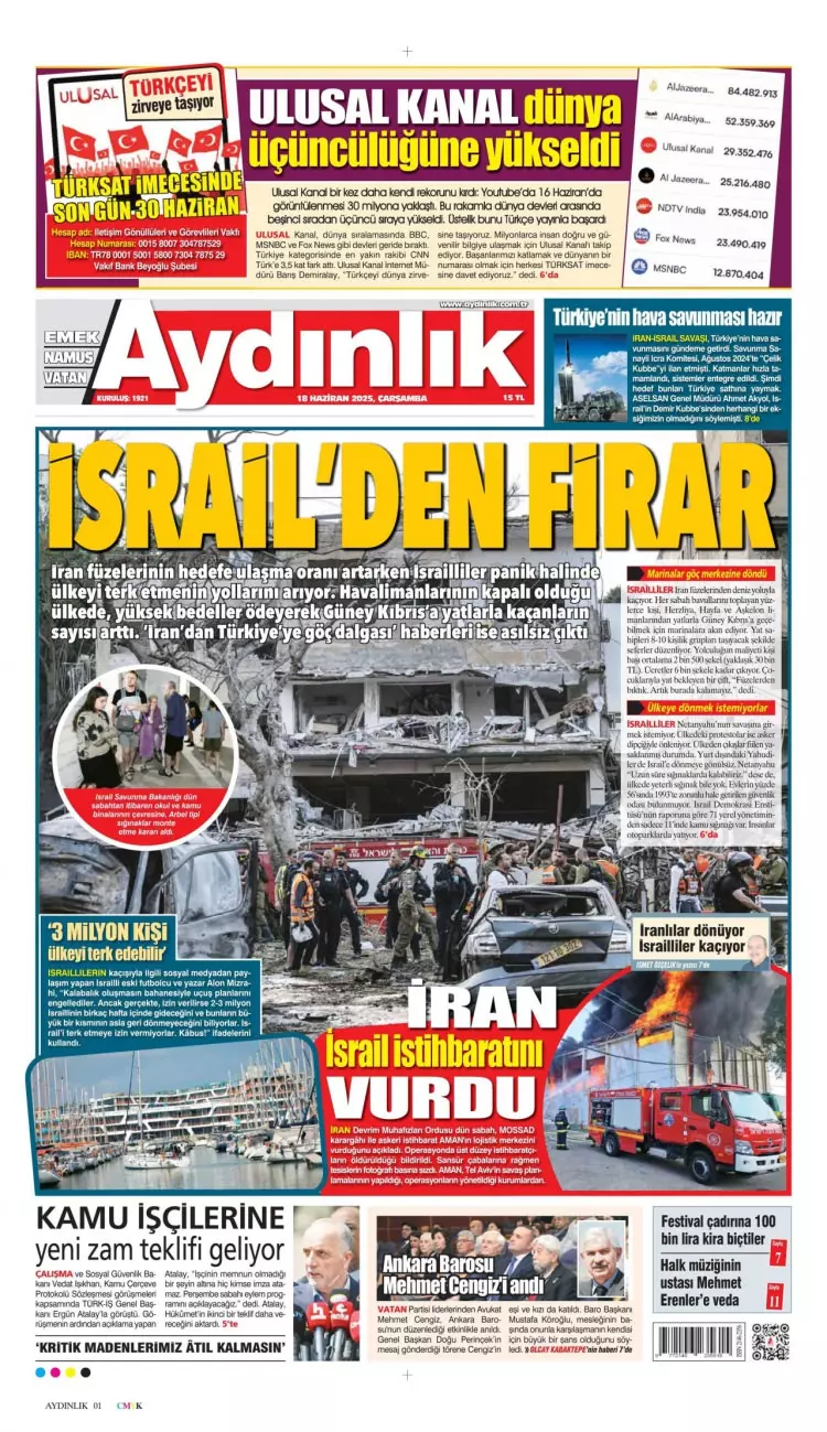 Gazeteler manşetine hangi haberleri taşıdı? İşte 18 Haziran 2025’in gazete manşetleri