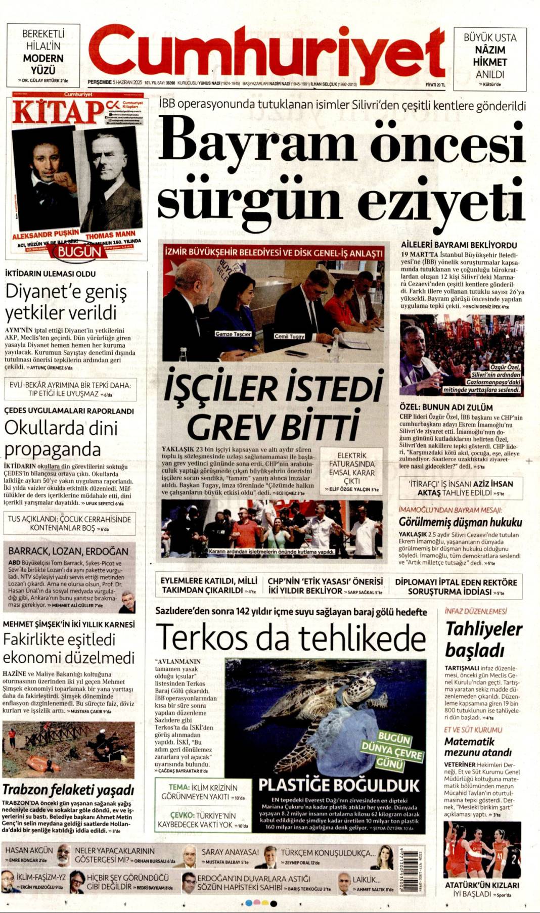 Gazeteler manşetine hangi haberleri taşıdı? İşte 5 Haziran 2025’in gazete manşetleri