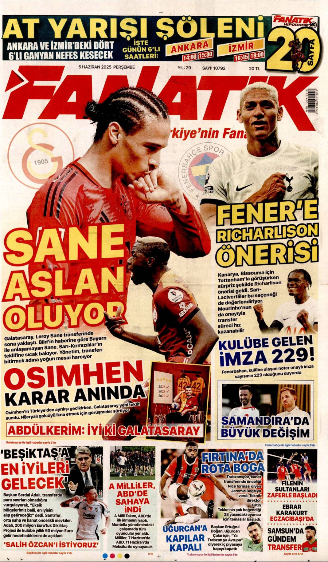 Gazeteler manşetine hangi haberleri taşıdı? İşte 5 Haziran 2025’in gazete manşetleri