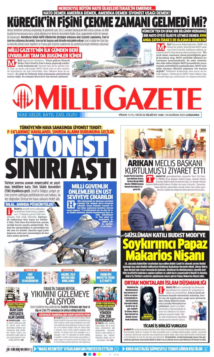 Gazeteler manşetine hangi haberleri taşıdı? İşte 18 Haziran 2025’in gazete manşetleri