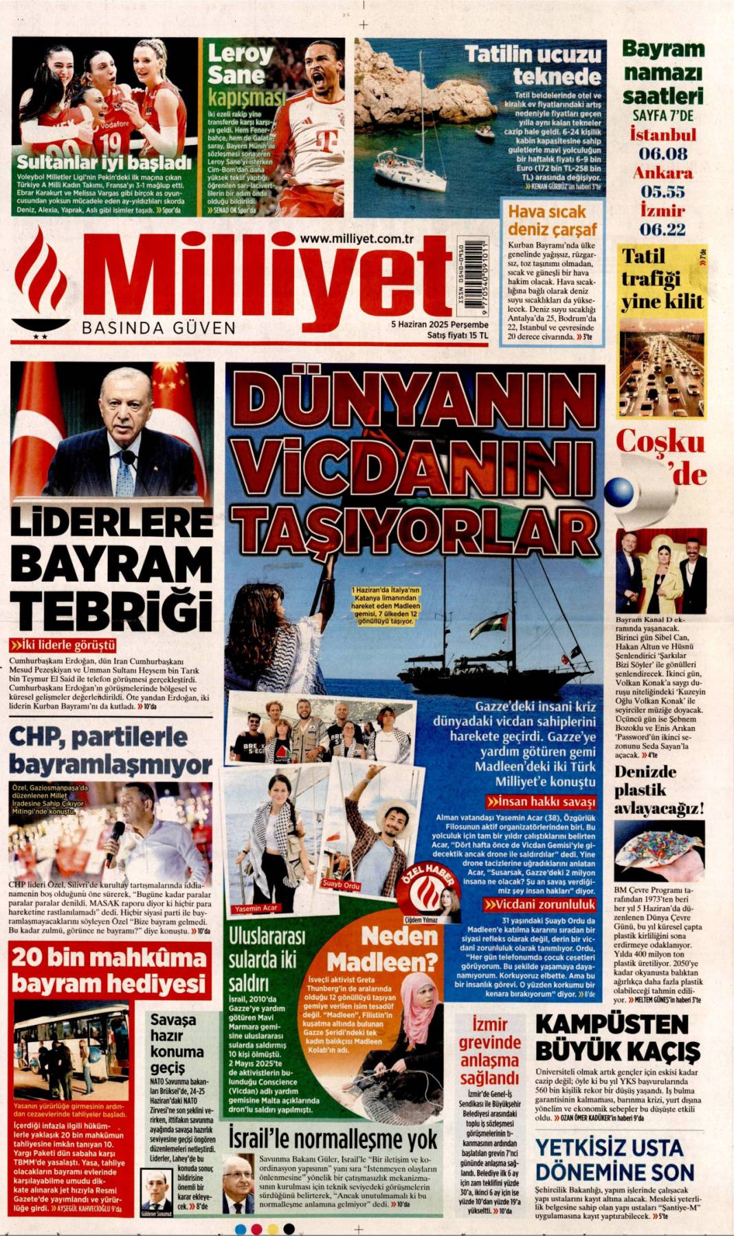 Gazeteler manşetine hangi haberleri taşıdı? İşte 5 Haziran 2025’in gazete manşetleri