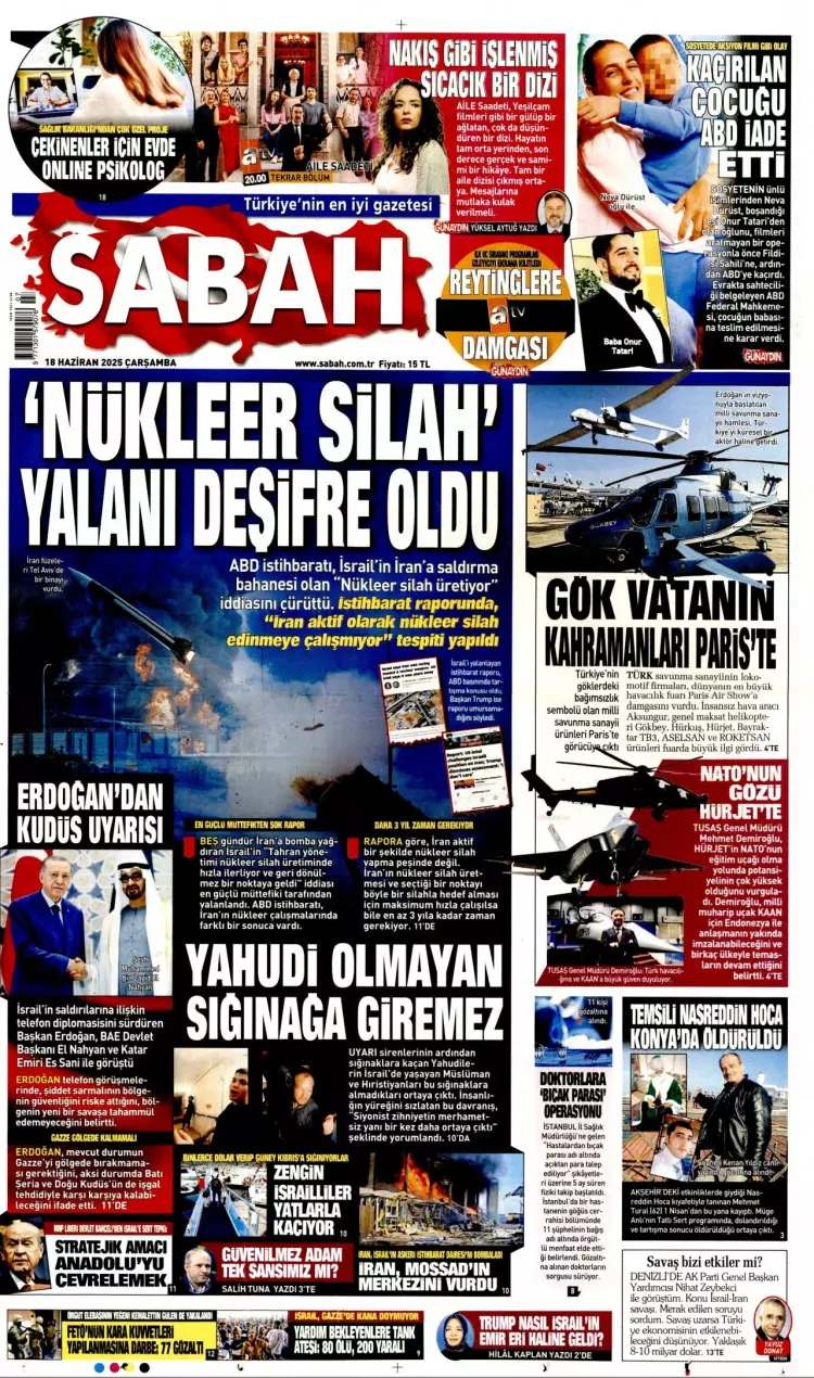 Gazeteler manşetine hangi haberleri taşıdı? İşte 18 Haziran 2025’in gazete manşetleri