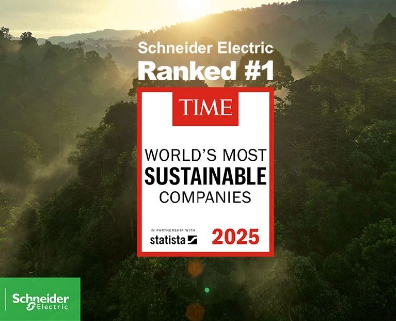 Schneider Electric, TIME Dergisi ve Statista tarafından Dünyanın En Sürdürülebilir Şirketi seçildi