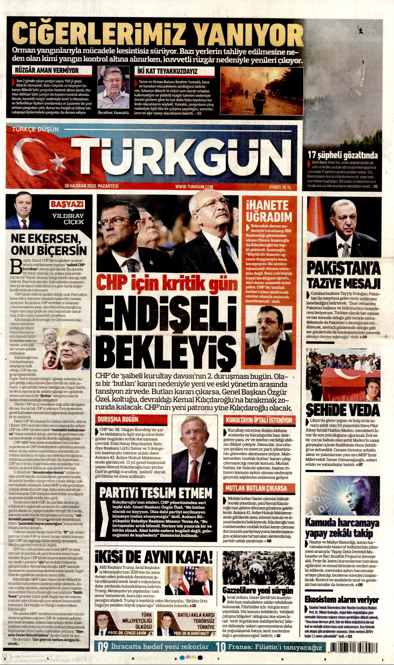 Gazeteler manşetine hangi haberleri taşıdı? İşte 30 Haziran Pazartesi gazete manşetleri