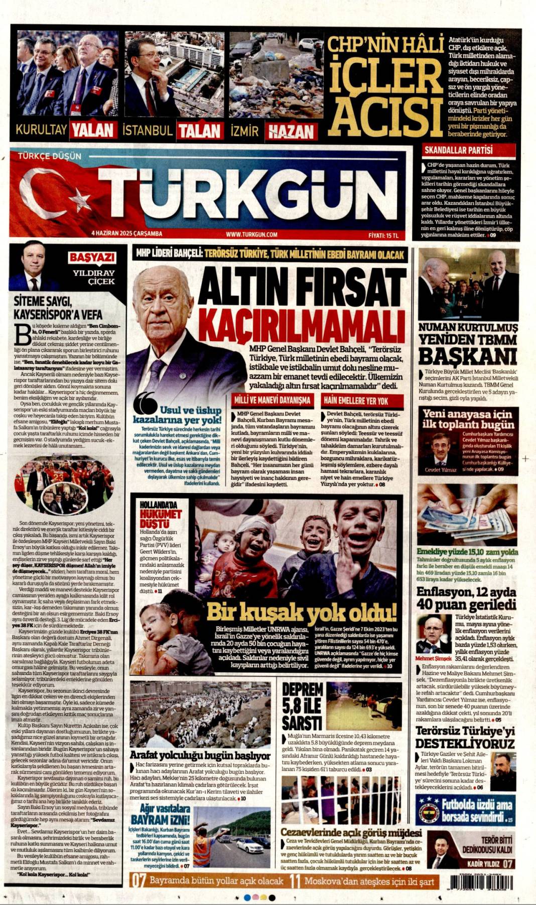 Gazeteler manşetine hangi haberleri taşıdı? İşte 4 Haziran 2025'in gazete manşetleri