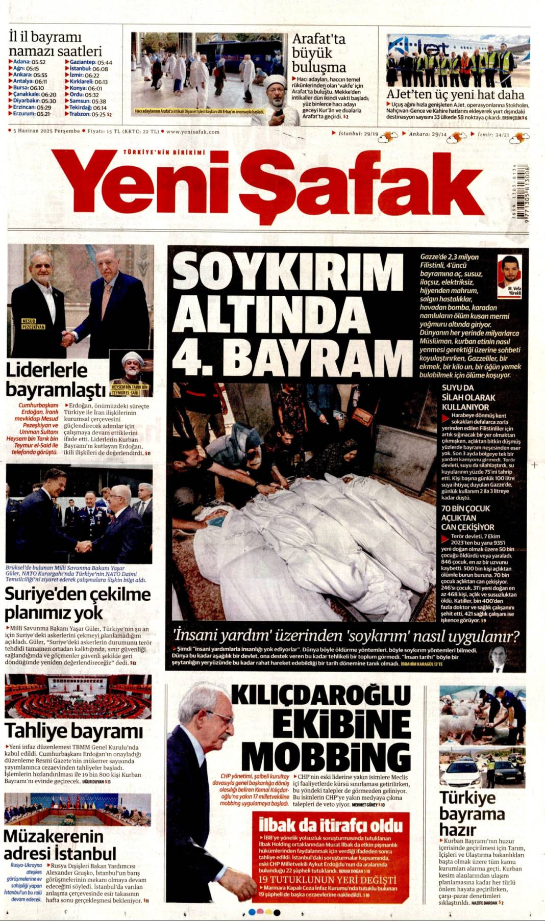 Gazeteler manşetine hangi haberleri taşıdı? İşte 5 Haziran 2025’in gazete manşetleri