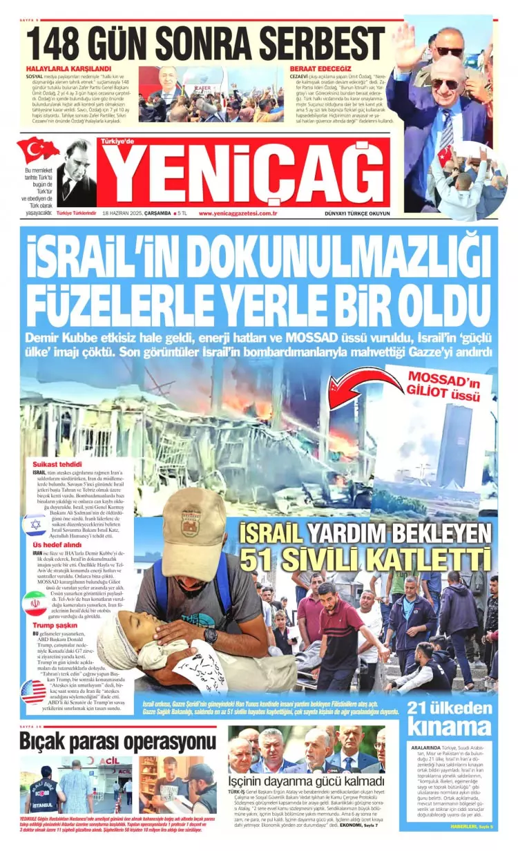 Gazeteler manşetine hangi haberleri taşıdı? İşte 18 Haziran 2025’in gazete manşetleri