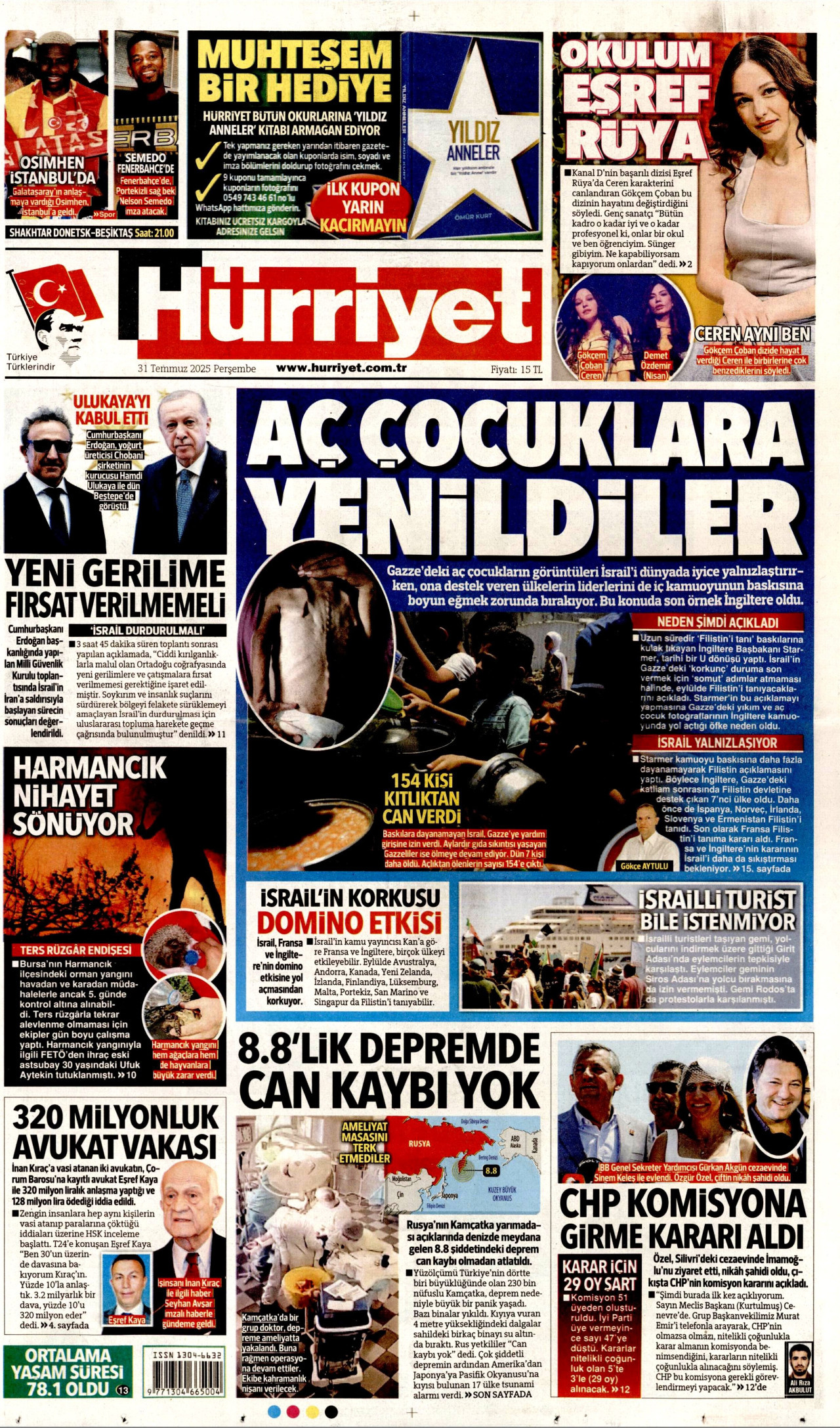 Gazeteler manşetine hangi haberleri taşıdı? İşte 31 Temmuz Perşembe gazete manşetleri