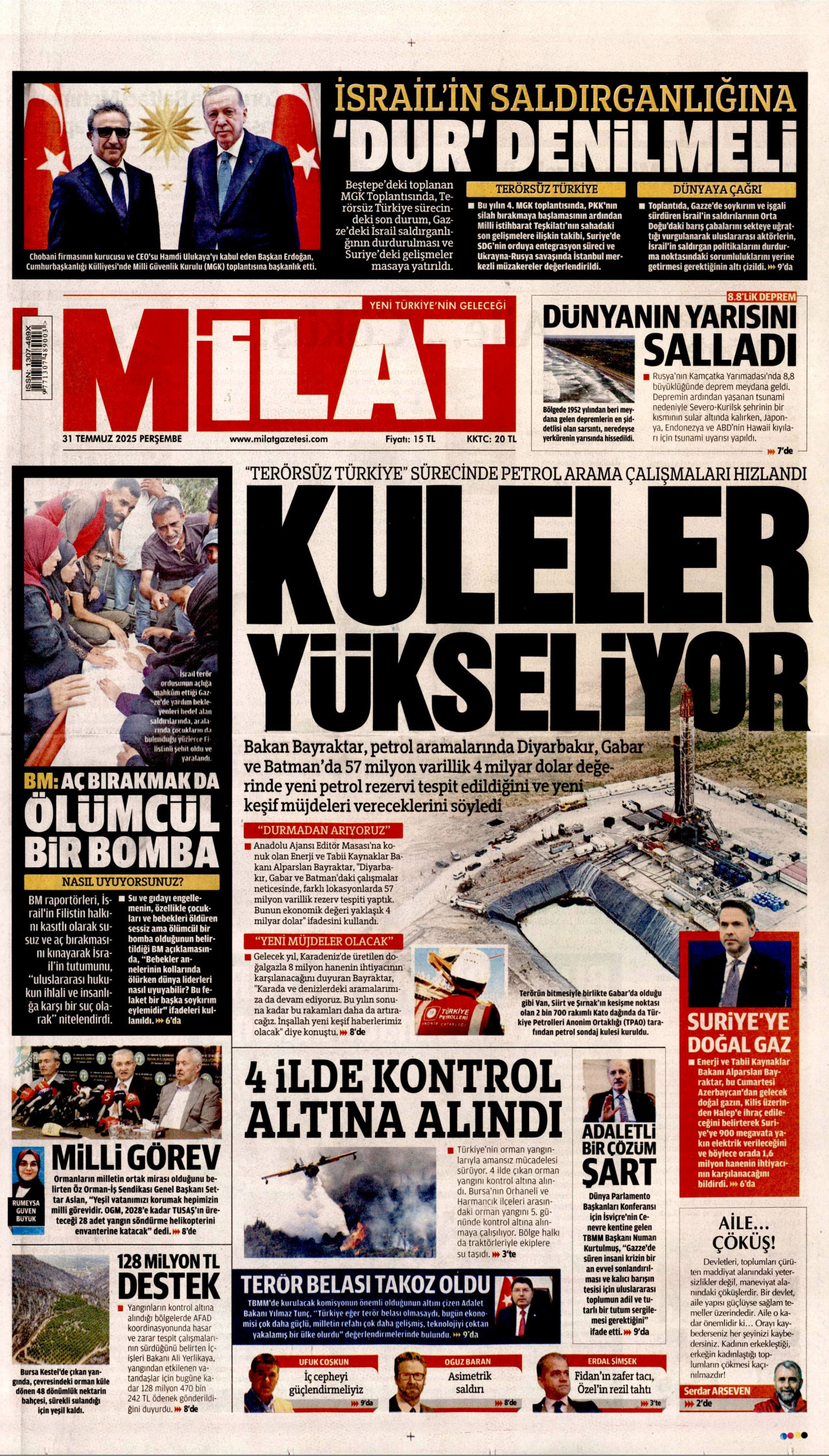 Gazeteler manşetine hangi haberleri taşıdı? İşte 31 Temmuz Perşembe gazete manşetleri