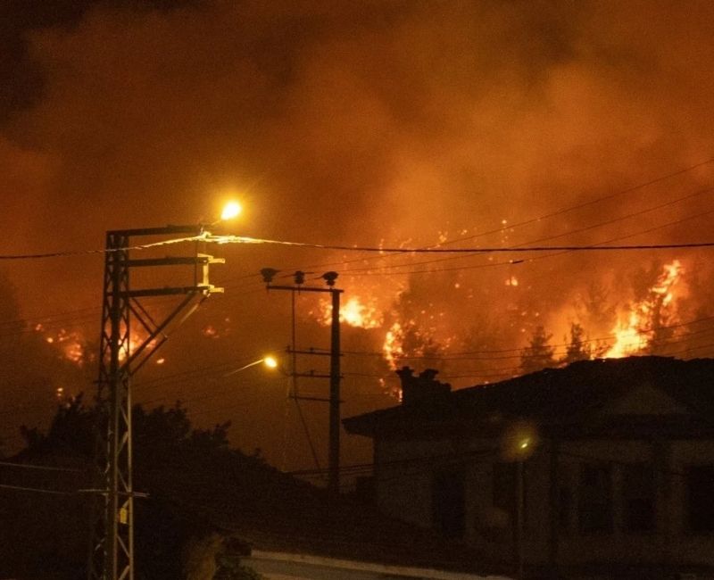 Sakarya’nın Geyve ilçesinde ormanlık alanda başlayan yangın, rüzgarın da etkisiyle