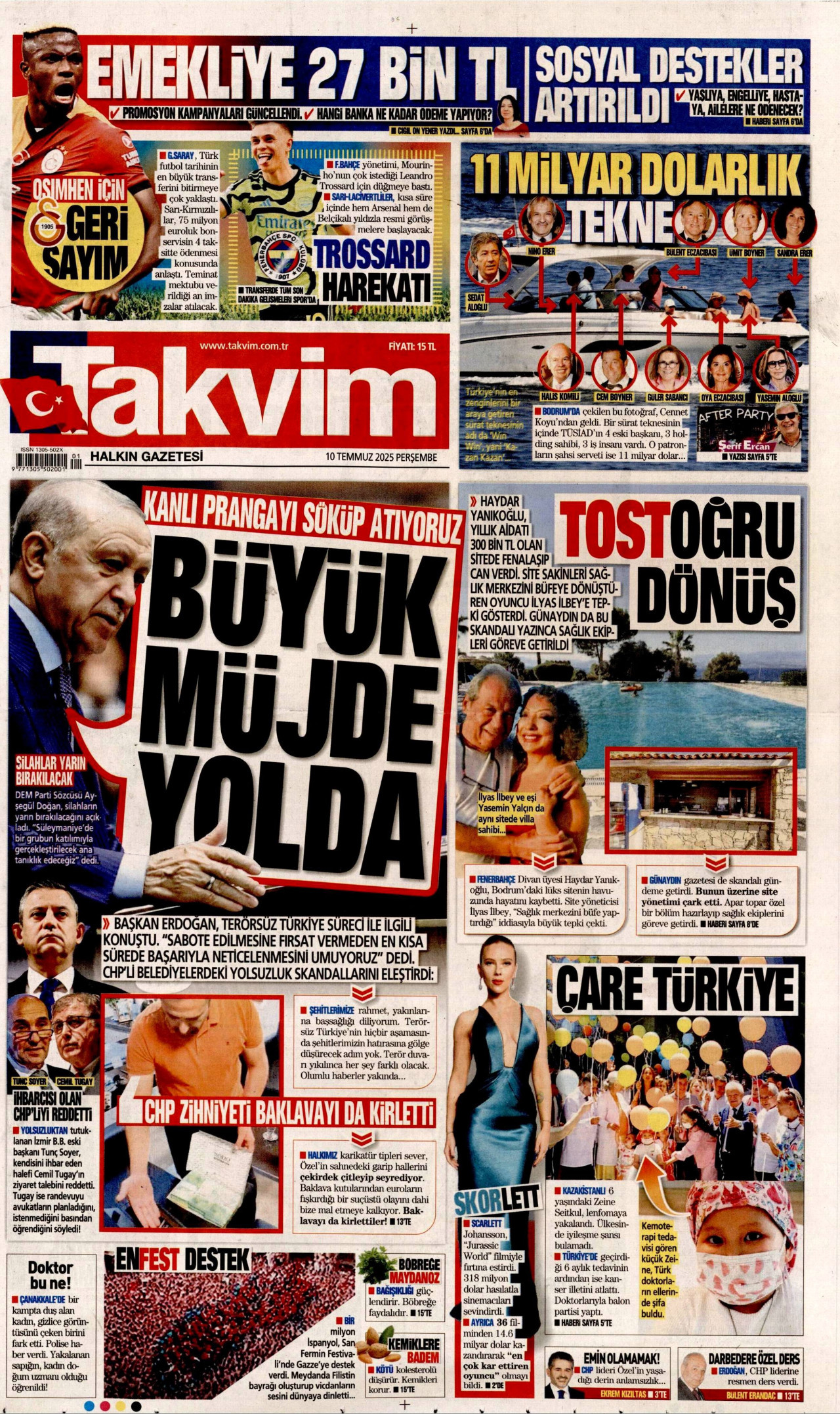 Gazeteler manşetine hangi haberleri taşıdı? İşte 10 Temmuz Perşembe gazete manşetleri 20 Gazeteler manşetine hangi haberleri taşıdı? İşte 10 Temmuz Perşembe gazete manşetleri