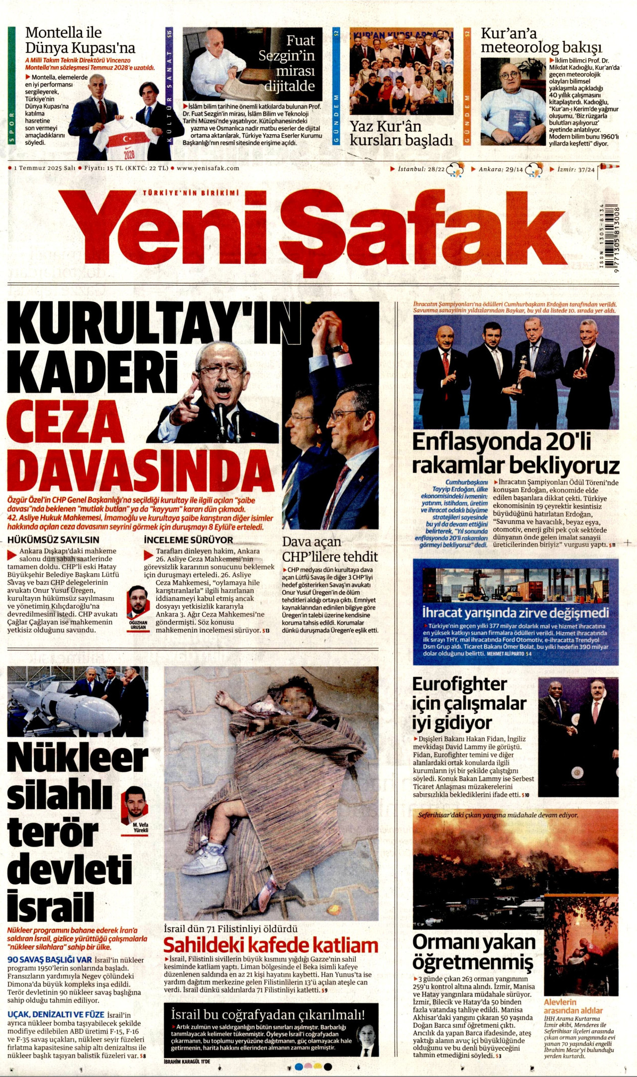 Gazeteler manşetine hangi haberleri taşıdı? İşte 1 Temmuz Salı gazete manşetleri