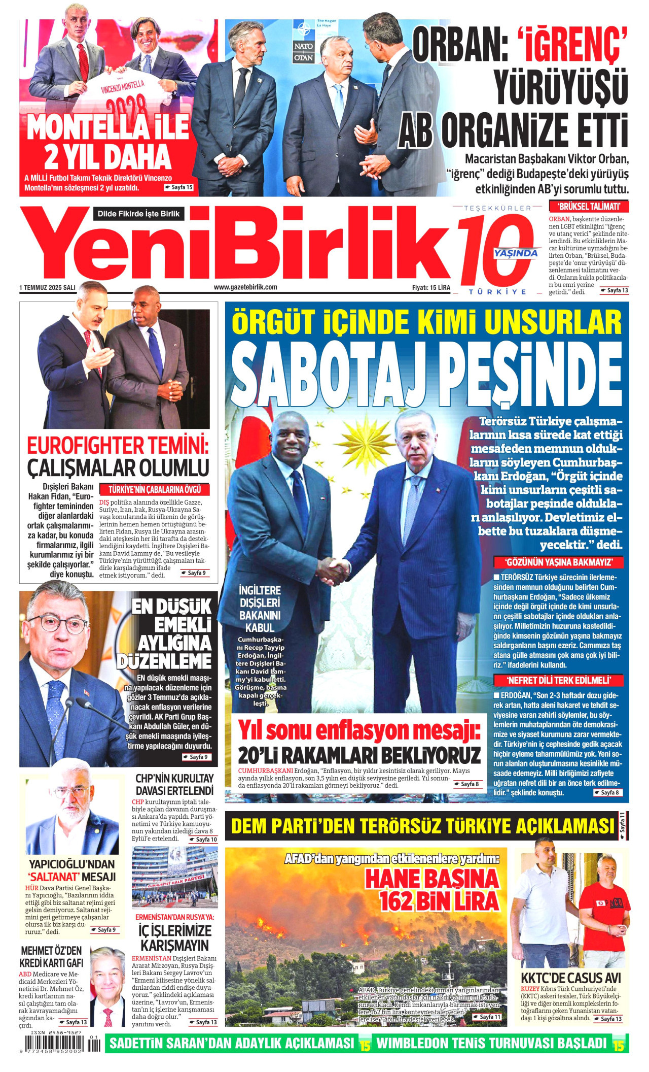 Gazeteler manşetine hangi haberleri taşıdı? İşte 1 Temmuz Salı gazete manşetleri