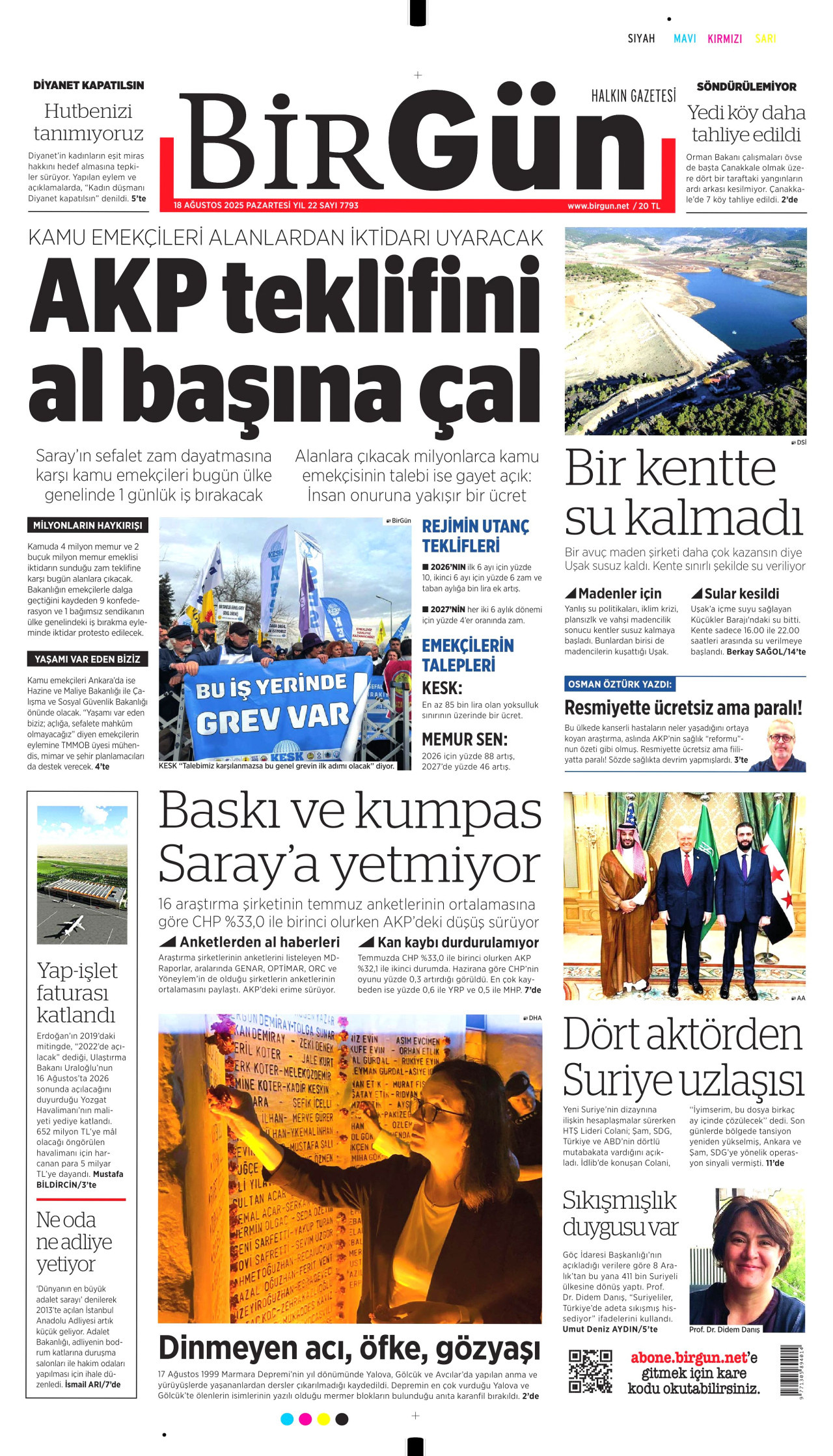 Gazeteler manşetine hangi haberleri taşıdı? İşte 18 Ağustos Pazartesi gazete manşetleri 15 Gazeteler manşetine hangi haberleri taşıdı? İşte 18 Ağustos Pazartesi gazete manşetleri
