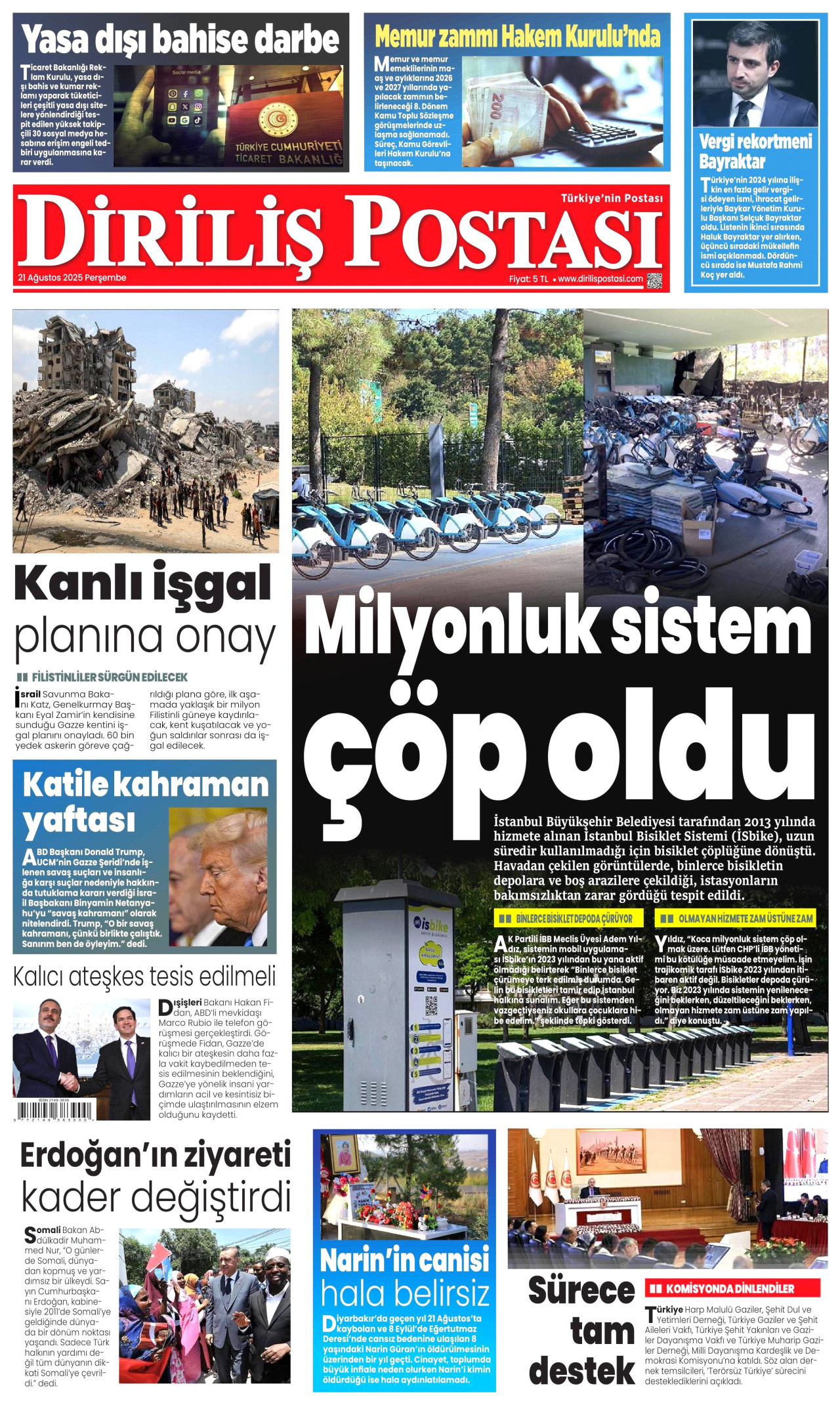 Gazeteler manşetine hangi haberleri taşıdı? İşte 21 Ağustos Perşembe gazete manşetleri