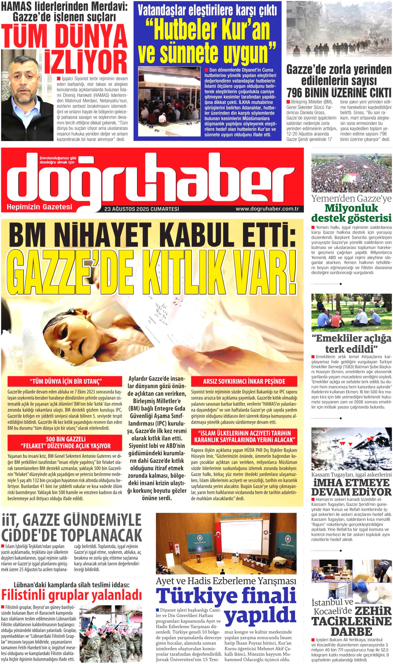 Gazeteler manşetine hangi haberleri taşıdı? İşte 23 Ağustos Cumartesi gazete manşetleri