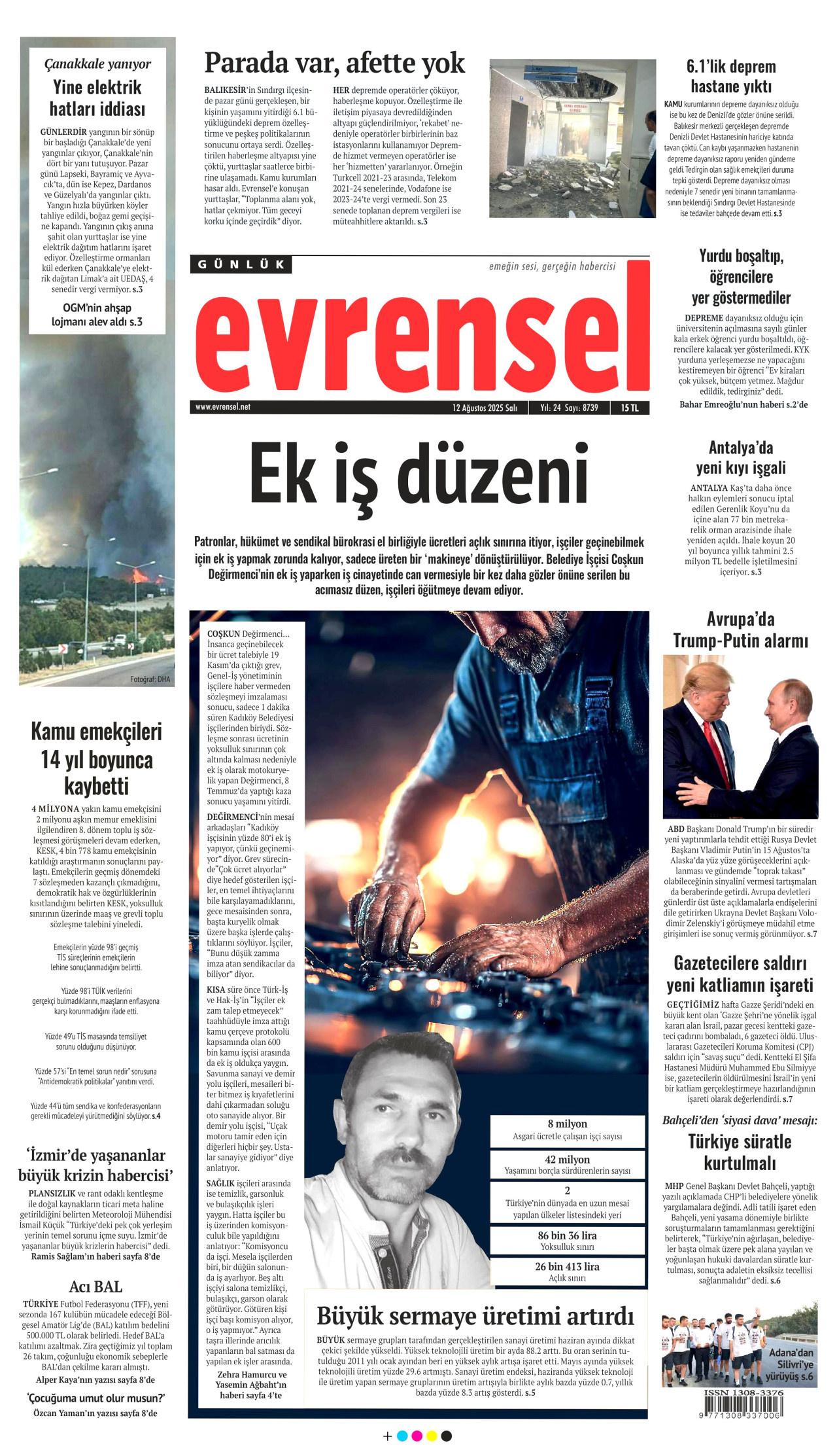 Gazeteler manşetine hangi haberleri taşıdı? İşte 12 Ağustos Salı gazete manşetleri