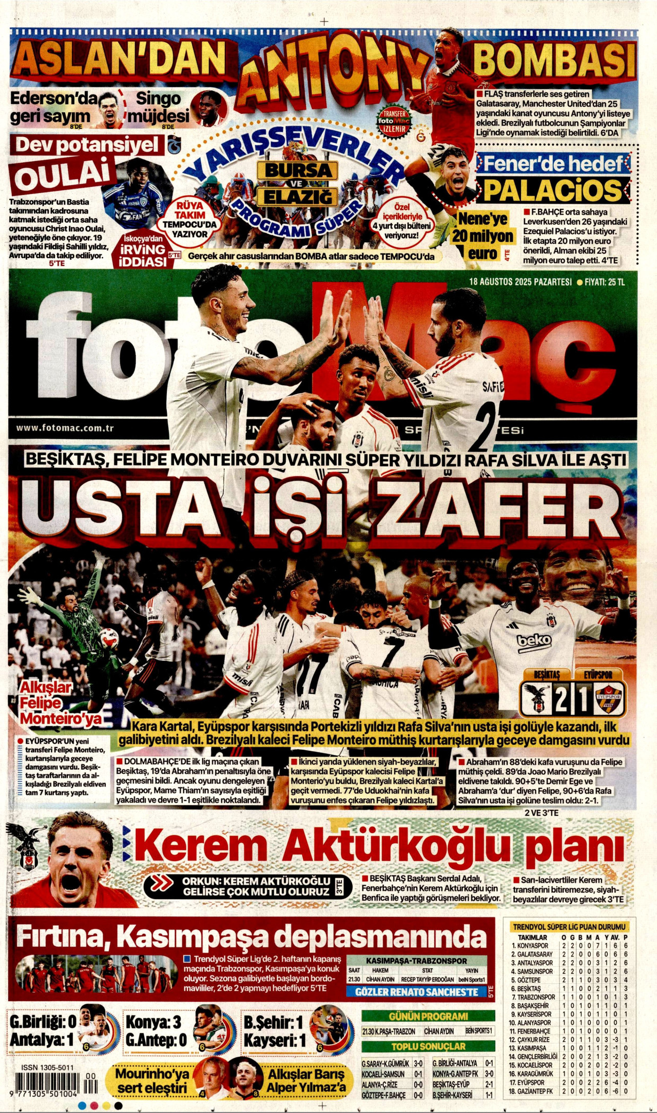 Gazeteler manşetine hangi haberleri taşıdı? İşte 18 Ağustos Pazartesi gazete manşetleri 25 Gazeteler manşetine hangi haberleri taşıdı? İşte 18 Ağustos Pazartesi gazete manşetleri