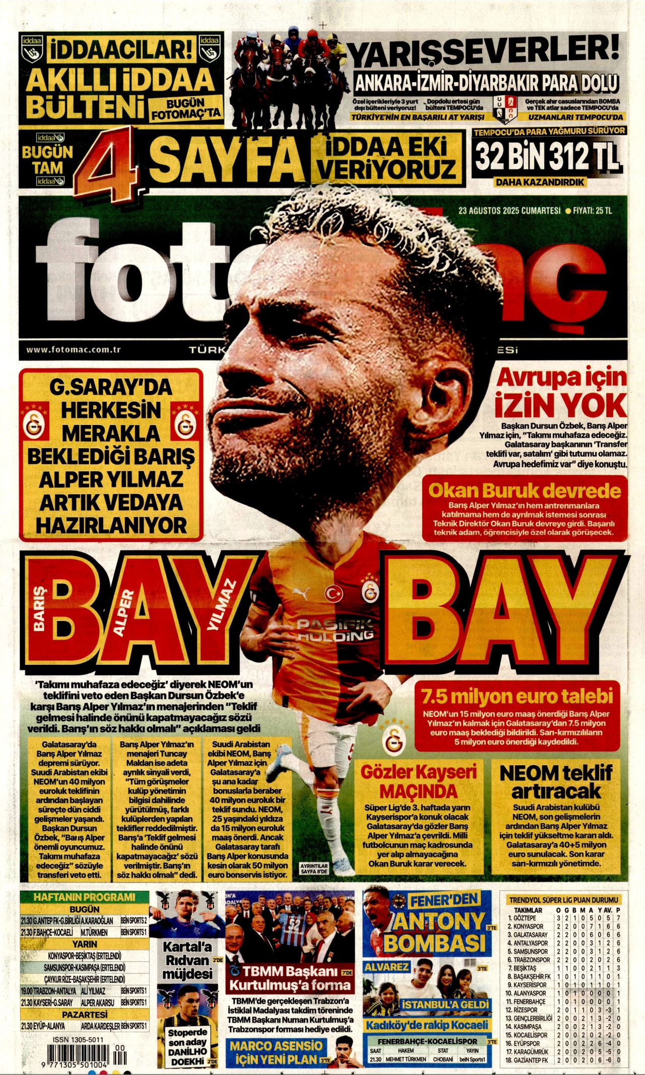 Gazeteler manşetine hangi haberleri taşıdı? İşte 23 Ağustos Cumartesi gazete manşetleri