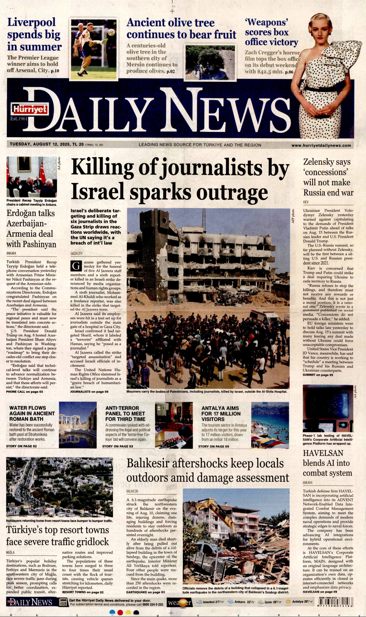 Gazeteler manşetine hangi haberleri taşıdı? İşte 12 Ağustos Salı gazete manşetleri