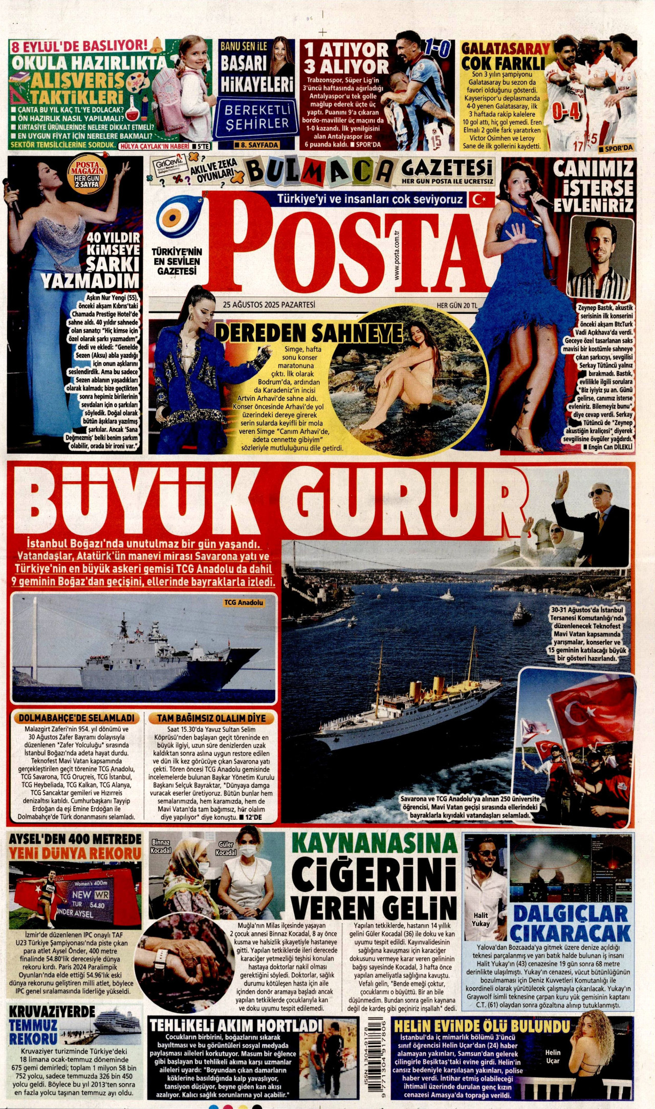 Gazeteler manşetine hangi haberleri taşıdı? İşte 25 Ağustos Pazartesi gazete manşetleri