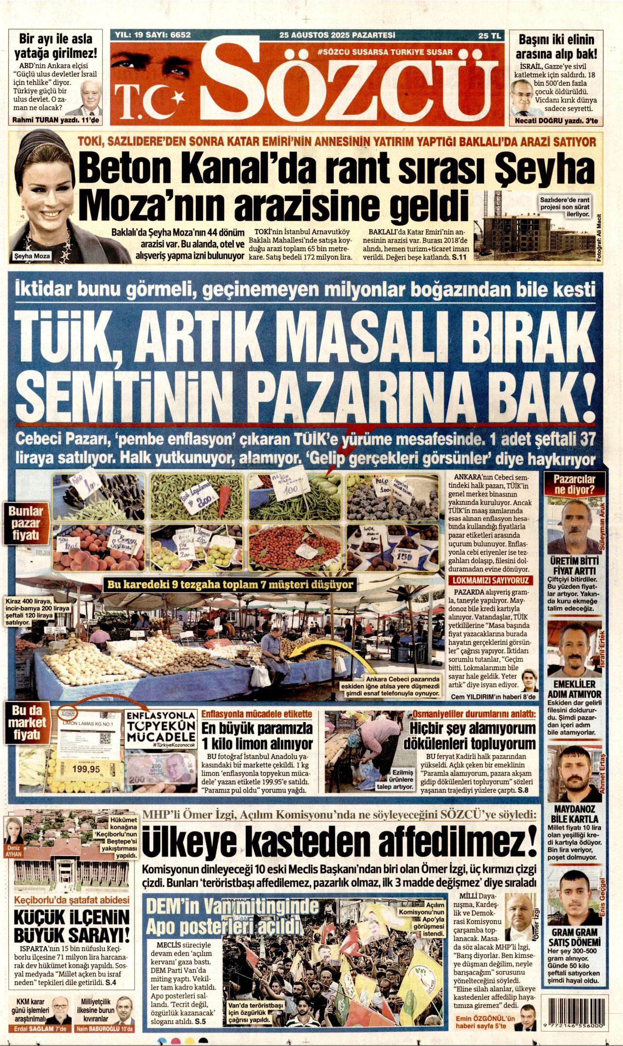 Gazeteler manşetine hangi haberleri taşıdı? İşte 25 Ağustos Pazartesi gazete manşetleri