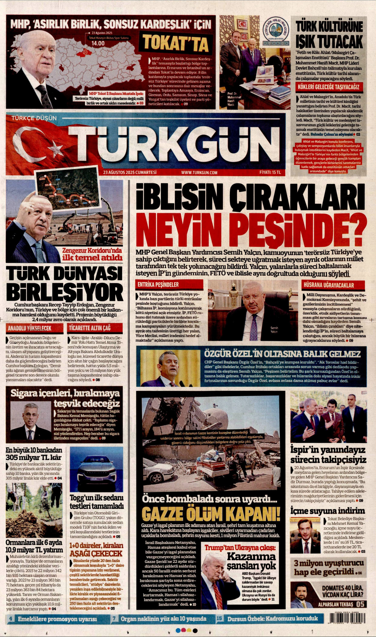Gazeteler manşetine hangi haberleri taşıdı? İşte 23 Ağustos Cumartesi gazete manşetleri