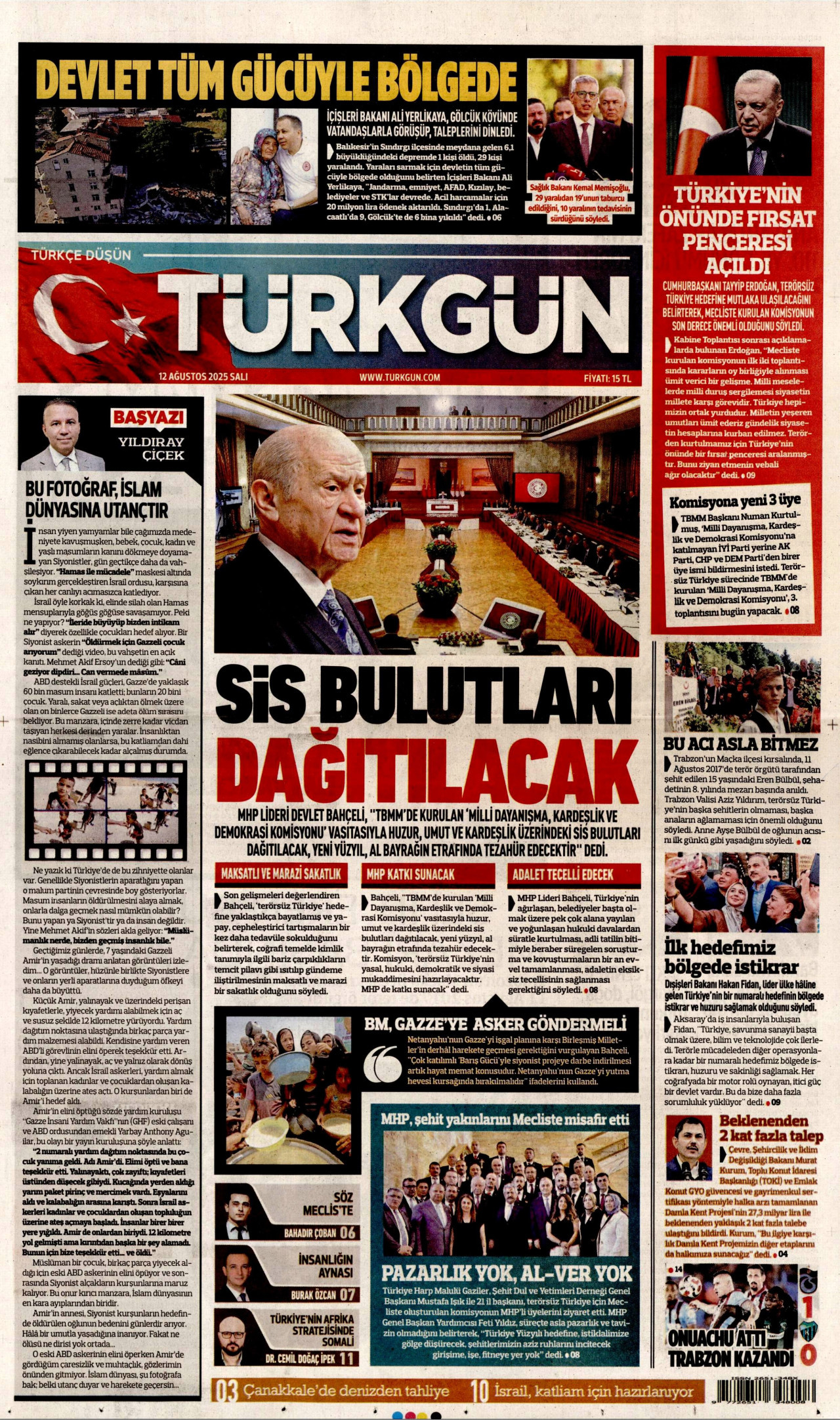 Gazeteler manşetine hangi haberleri taşıdı? İşte 12 Ağustos Salı gazete manşetleri