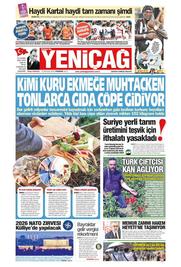 Gazeteler manşetine hangi haberleri taşıdı? İşte 21 Ağustos Perşembe gazete manşetleri