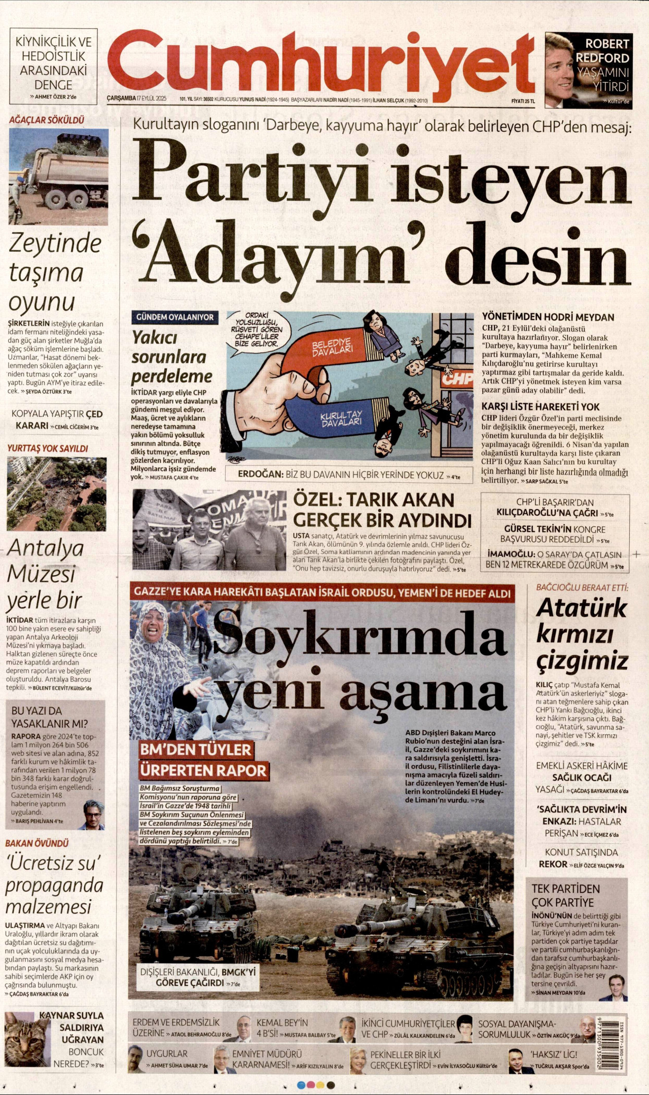 Gazeteler manşetine hangi haberleri taşıdı? İşte 17 Eylül Çarşamba gazete manşetleri