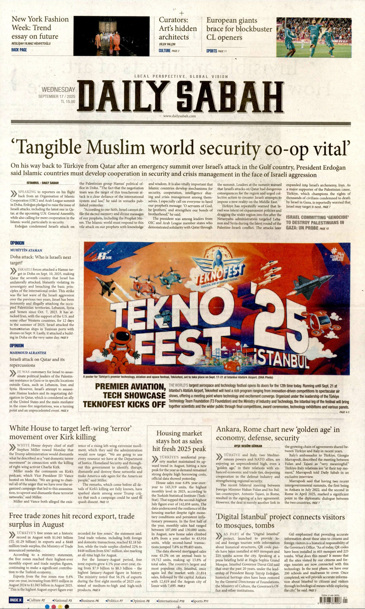 Gazeteler manşetine hangi haberleri taşıdı? İşte 17 Eylül Çarşamba gazete manşetleri