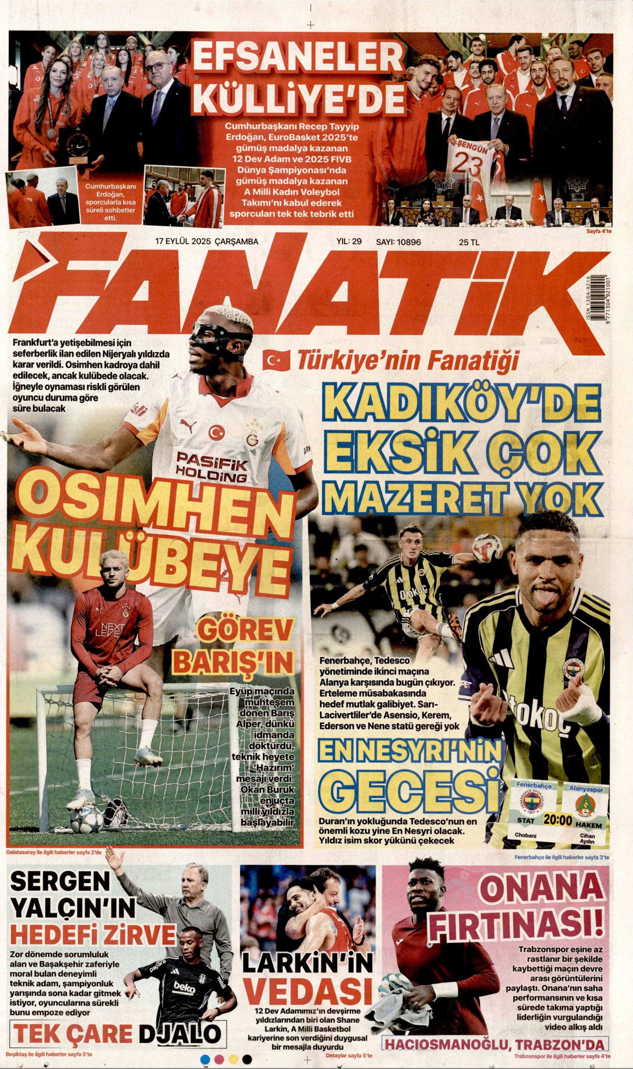 Gazeteler manşetine hangi haberleri taşıdı? İşte 17 Eylül Çarşamba gazete manşetleri