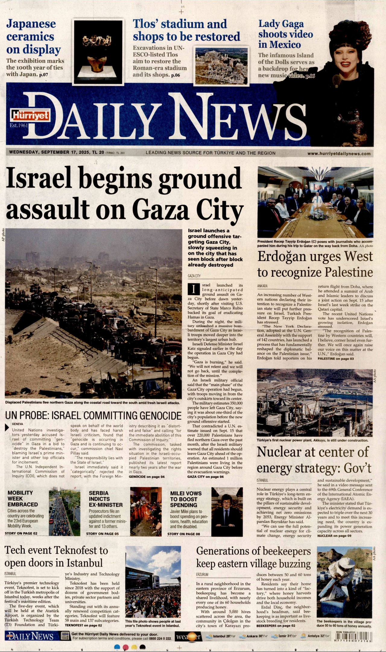 Gazeteler manşetine hangi haberleri taşıdı? İşte 17 Eylül Çarşamba gazete manşetleri