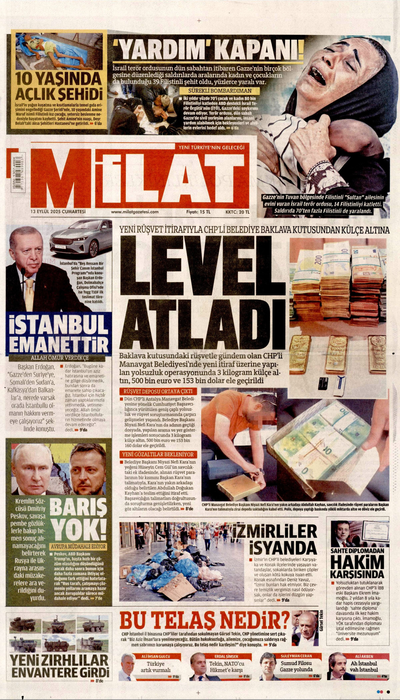 Gazeteler manşetine hangi haberleri taşıdı? İşte 13 Eylül Cumartesi gazete manşetleri