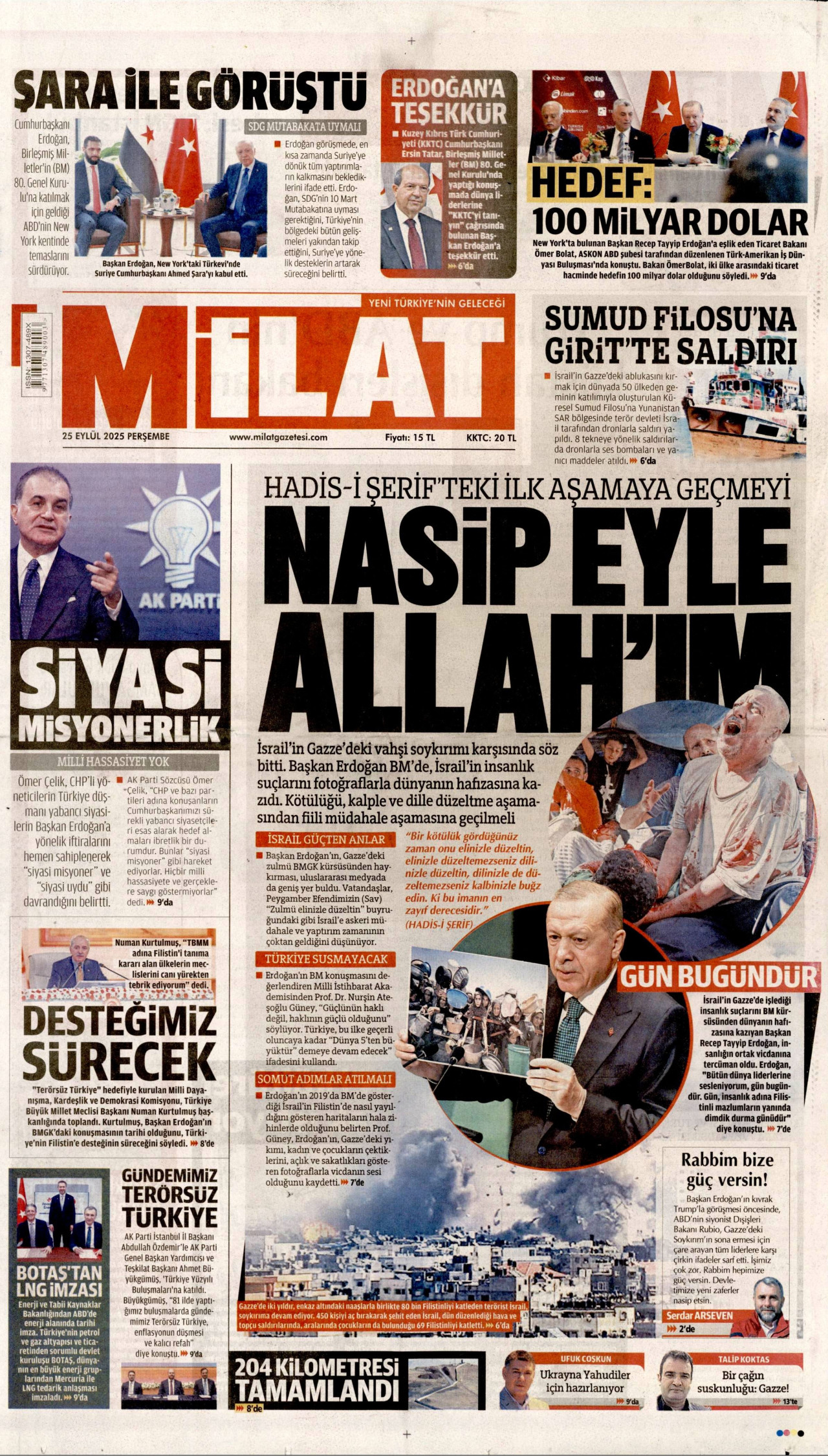 Gazeteler manşetine hangi haberleri taşıdı? İşte 25 Eylül Perşembe gazete manşetleri