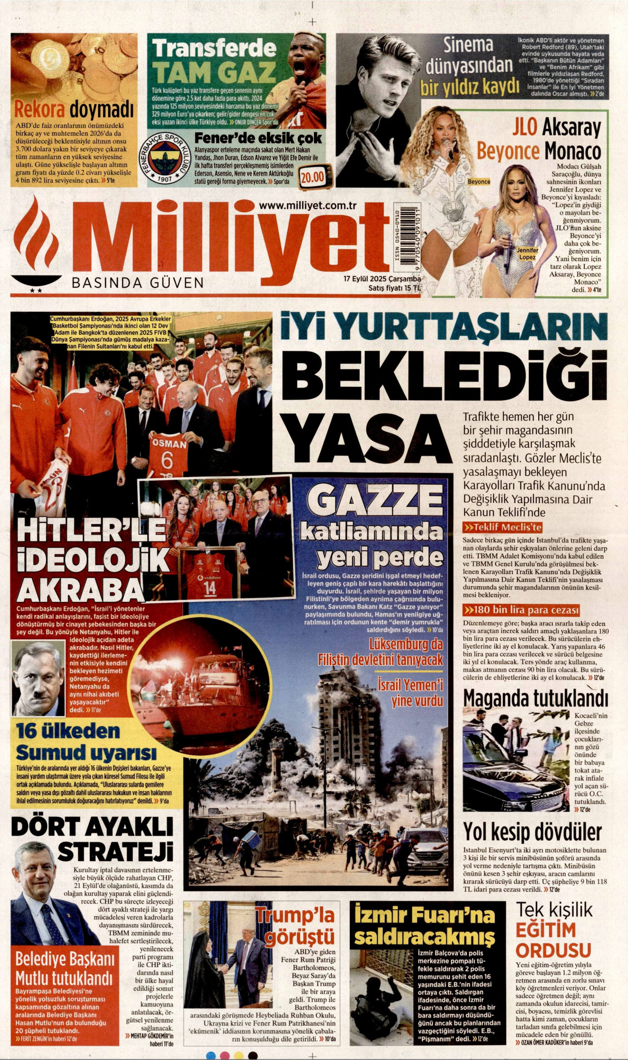 Gazeteler manşetine hangi haberleri taşıdı? İşte 17 Eylül Çarşamba gazete manşetleri