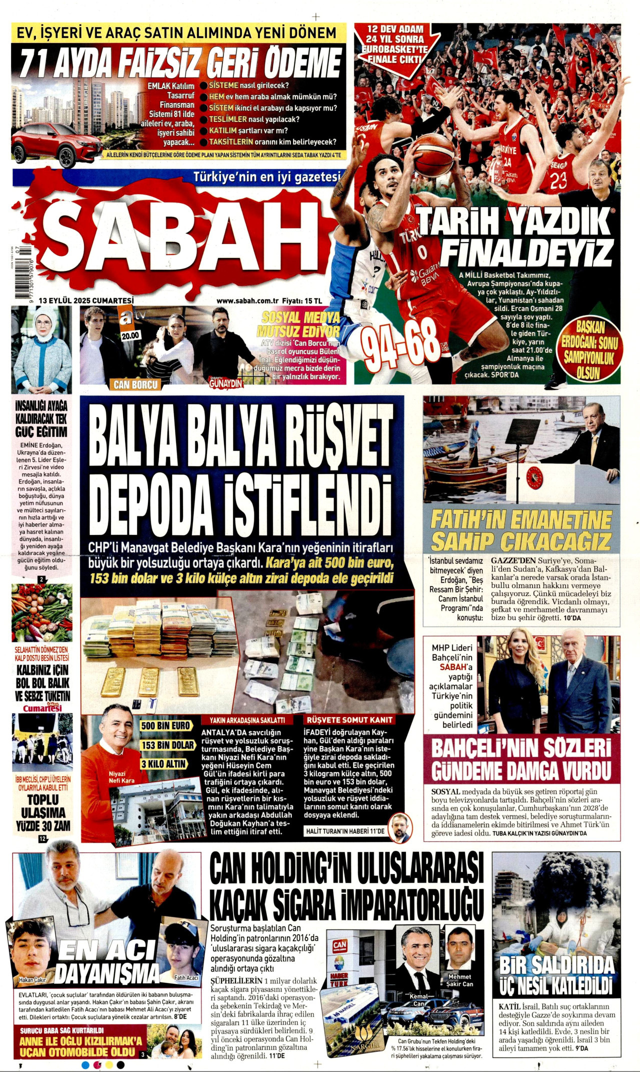 Gazeteler manşetine hangi haberleri taşıdı? İşte 13 Eylül Cumartesi gazete manşetleri