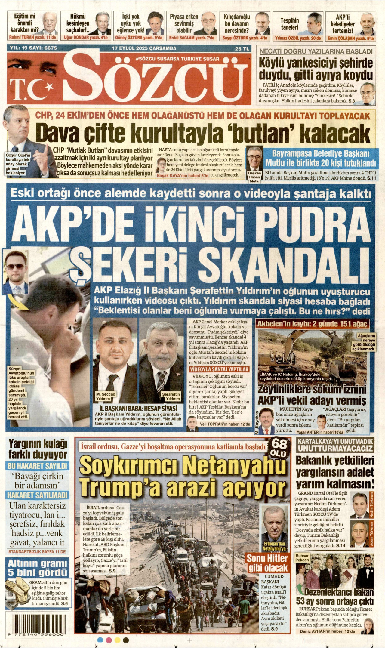 Gazeteler manşetine hangi haberleri taşıdı? İşte 17 Eylül Çarşamba gazete manşetleri