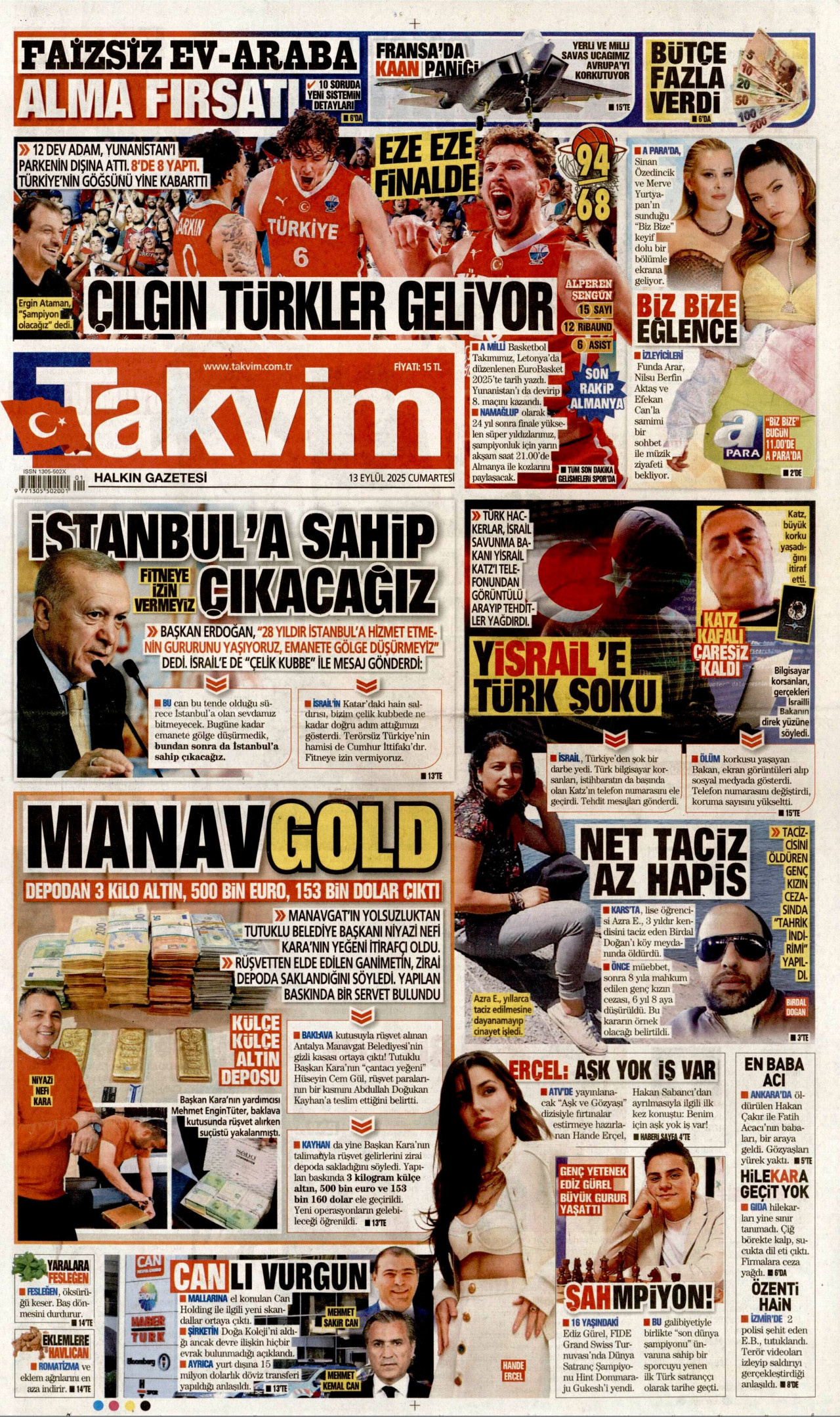 Gazeteler manşetine hangi haberleri taşıdı? İşte 13 Eylül Cumartesi gazete manşetleri