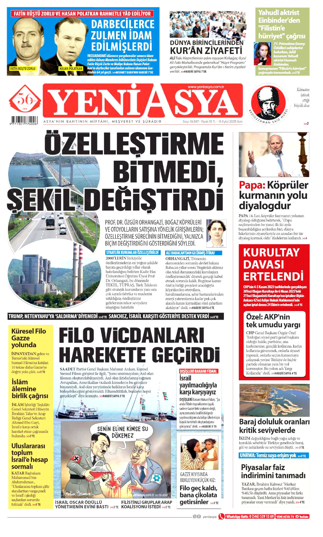 Gazeteler manşetine hangi haberleri taşıdı? İşte 16 Eylül Salı gazete manşetleri