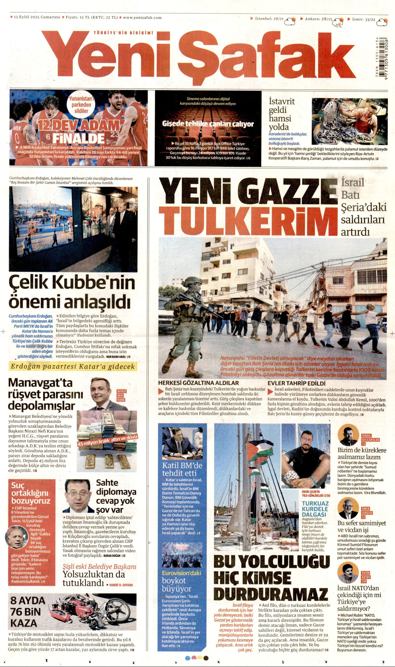 Gazeteler manşetine hangi haberleri taşıdı? İşte 13 Eylül Cumartesi gazete manşetleri