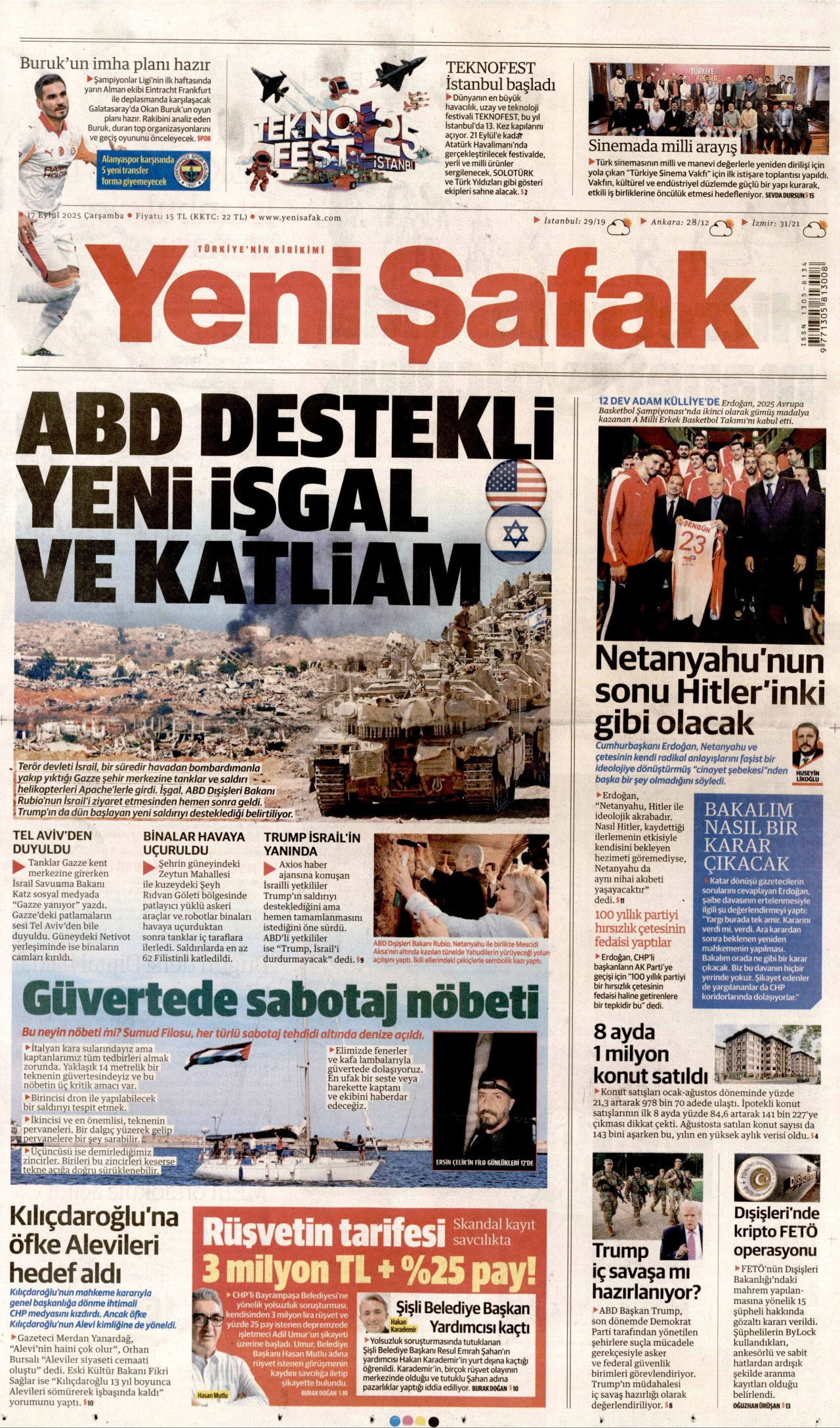 Gazeteler manşetine hangi haberleri taşıdı? İşte 17 Eylül Çarşamba gazete manşetleri