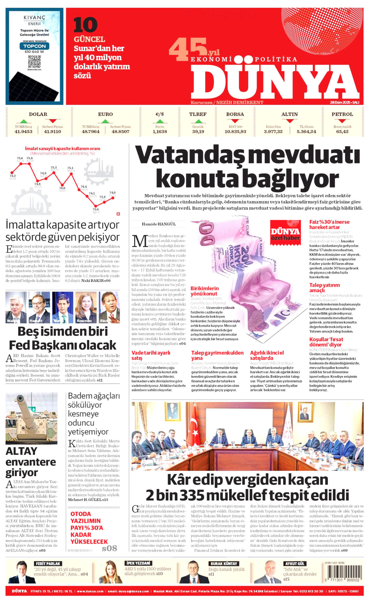 Gazeteler manşetine hangi haberleri taşıdı? İşte 28 Ekim Salı gazete manşetleri