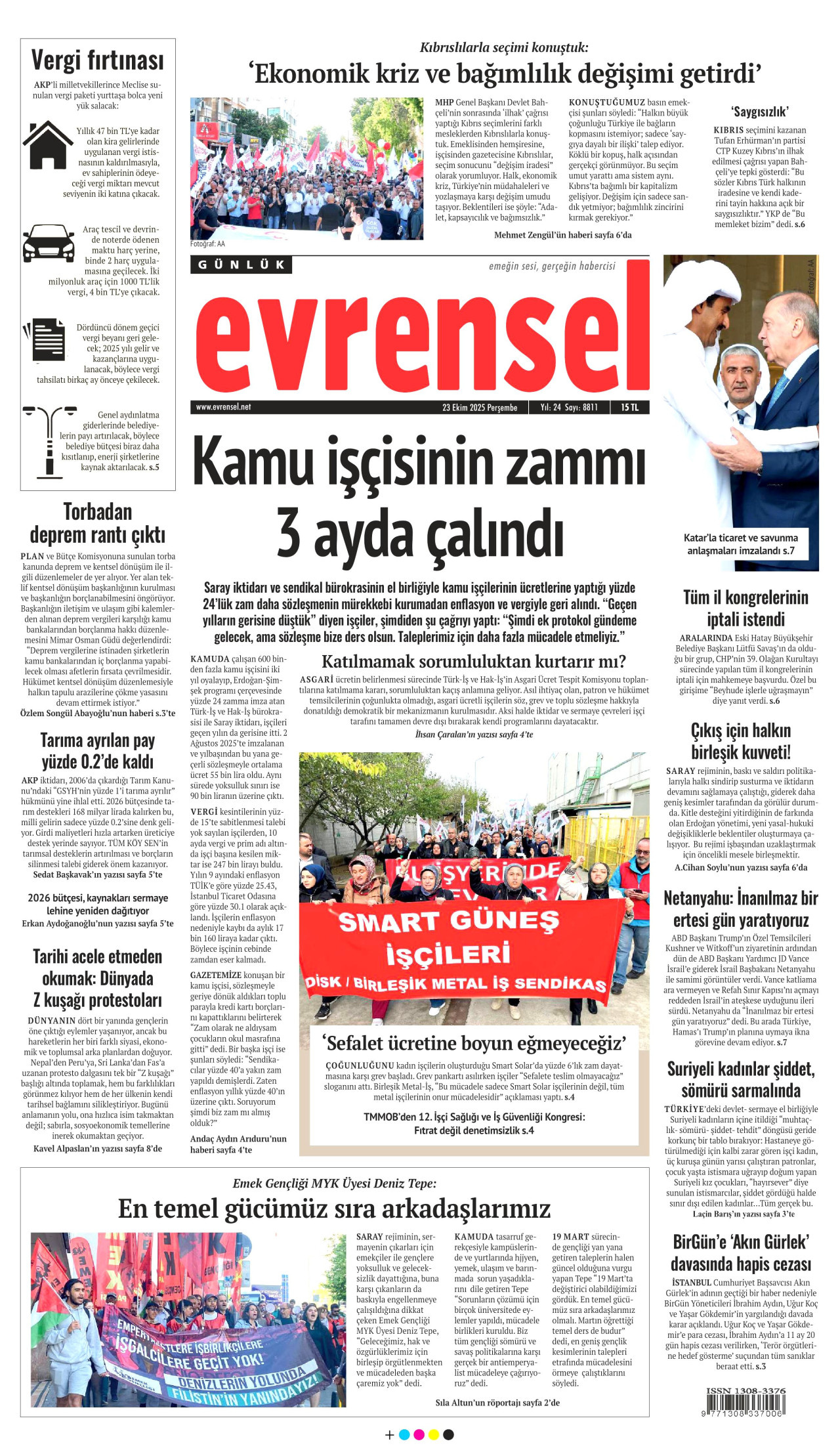 Gazeteler manşetine hangi haberleri taşıdı? İşte 23 Ekim Perşembe gazete manşetleri