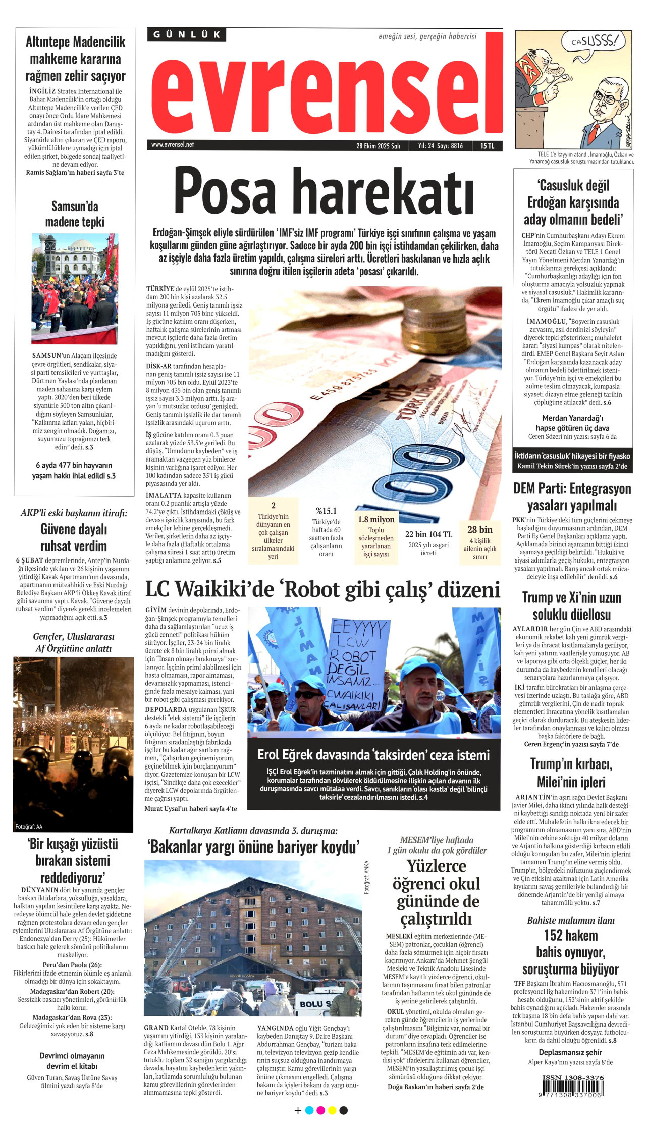 Gazeteler manşetine hangi haberleri taşıdı? İşte 28 Ekim Salı gazete manşetleri